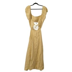 Yellow Free People Women's Extra Dose Midi Dress